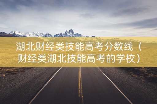 湖北财经类技能高考分数线（财经类湖北技能高考的学校）