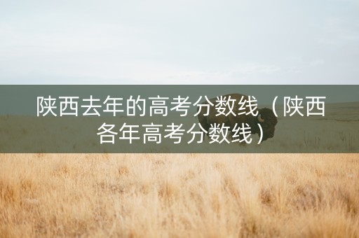 陕西去年的高考分数线（陕西各年高考分数线）