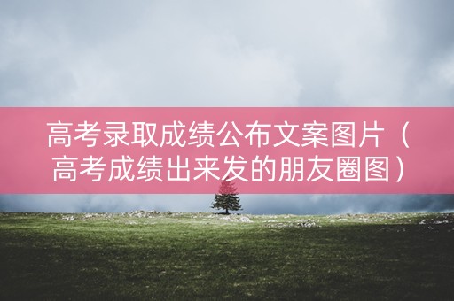 高考录取成绩公布文案图片（高考成绩出来发的朋友圈图）