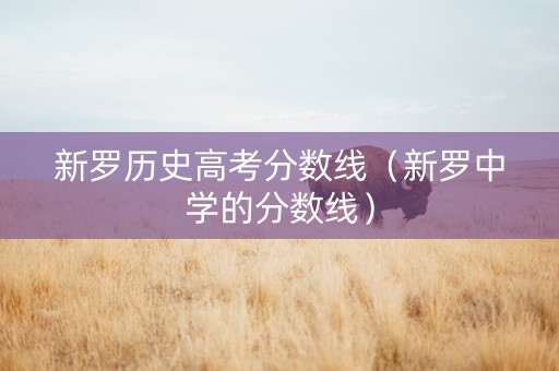 新罗历史高考分数线（新罗中学的分数线）