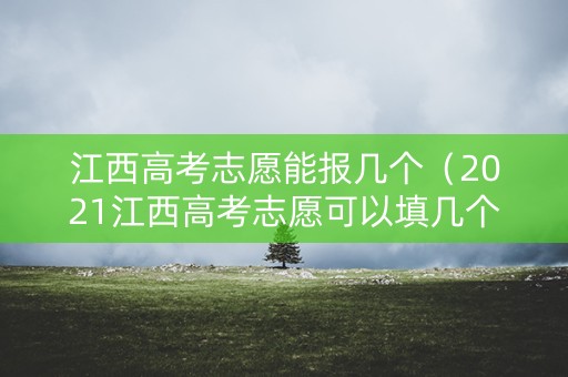 江西高考志愿能报几个（2021江西高考志愿可以填几个）