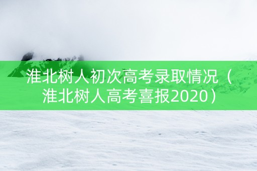 淮北树人初次高考录取情况（淮北树人高考喜报2020）