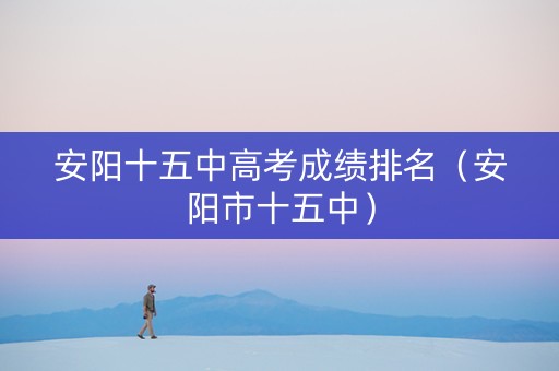 安阳十五中高考成绩排名（安阳市十五中）