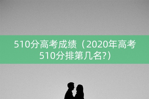 510分高考成绩（2020年高考510分排第几名?）