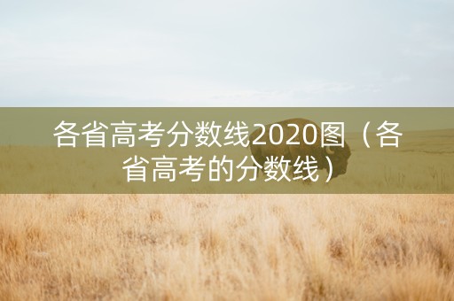 各省高考分数线2020图（各省高考的分数线）