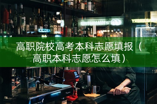 高职院校高考本科志愿填报（高职本科志愿怎么填）
