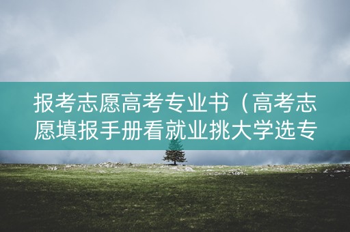 报考志愿高考专业书（高考志愿填报手册看就业挑大学选专业书籍）