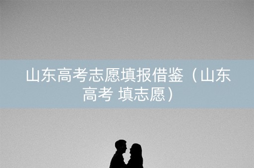 山东高考志愿填报借鉴（山东高考 填志愿）