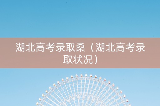 湖北高考录取桑（湖北高考录取状况）