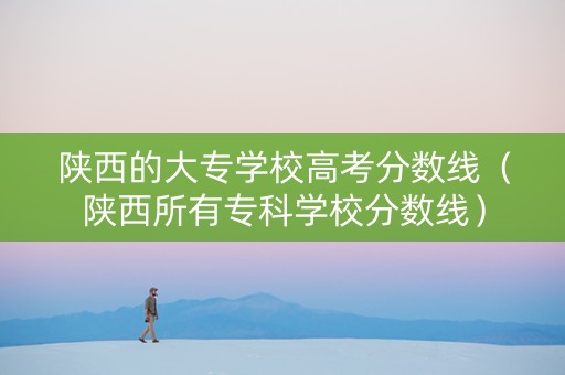 陕西的大专学校高考分数线（陕西所有专科学校分数线）