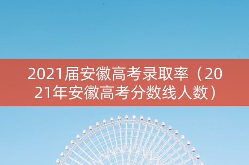 2021届安徽高考录取率（2021年安徽高考分数线人数）