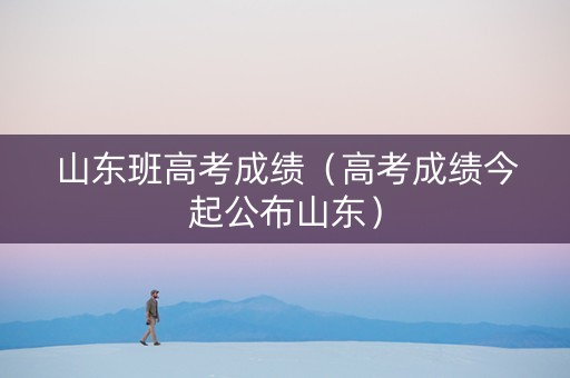 山东班高考成绩（高考成绩今起公布山东）