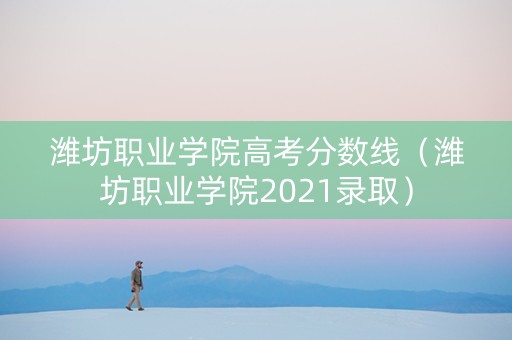 潍坊职业学院高考分数线（潍坊职业学院2021录取）