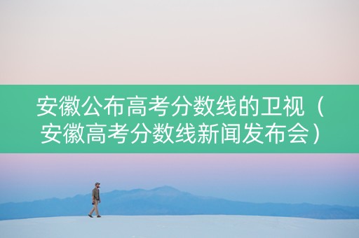 安徽公布高考分数线的卫视（安徽高考分数线新闻发布会）