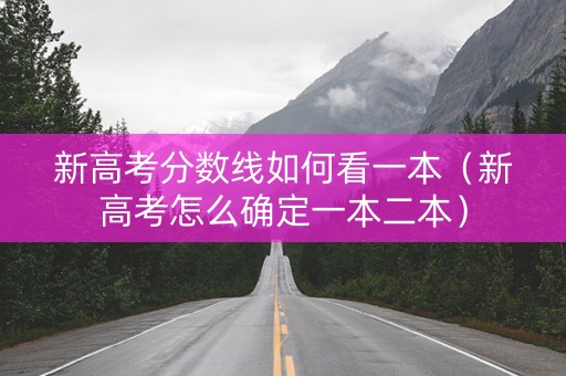 新高考分数线如何看一本(新高考怎么确定一本二本) 新高考分数线如何看一本(新高考怎么确定一本二本)