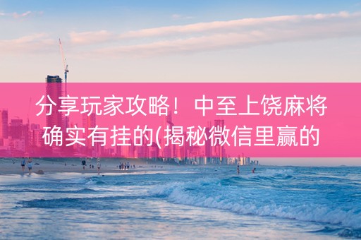 分享玩家攻略！中至上饶麻将确实有挂的(揭秘微信里赢的诀窍)