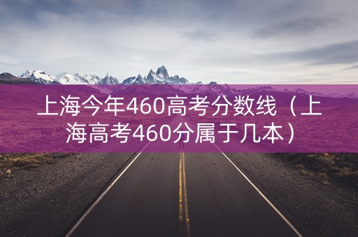 上海今年460高考分数线(上海高考460分属于几本) 上海今年460高考分数线(上海高考460分属于几本)