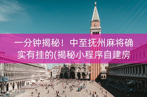一分钟揭秘！中至抚州麻将确实有挂的(揭秘小程序自建房怎么赢)