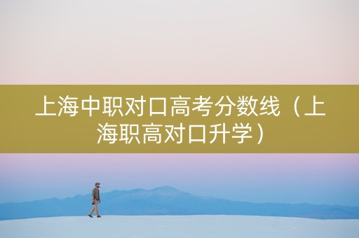 上海中职对口高考分数线(上海职高对口升学) 上海中职对口高考分数线(上海职高对口升学)