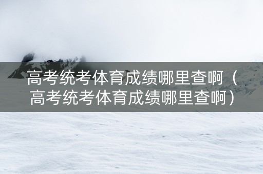 高考统考体育成绩哪里查啊(高考统考体育成绩哪里查啊) 高考统考体育成绩哪里查啊(高考统考体育成绩哪里查啊)