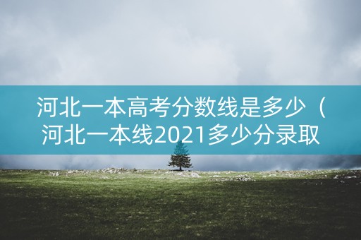 河北一本高考分数线是多少(河北一本线2021多少分录取一本) 河北一本高考分数线是多少(河北一本线2021多少分录取一本)