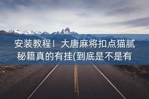 安装教程！大唐麻将扣点猫腻秘籍真的有挂(到底是不是有挂)