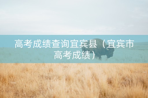 高考成绩查询宜宾县(宜宾市高考成绩) 高考成绩查询宜宾县(宜宾市高考成绩)