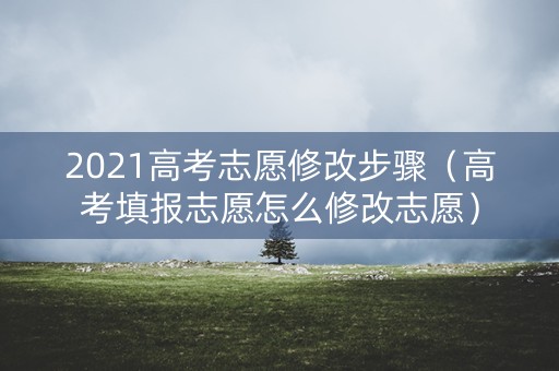 2021高考志愿修改步骤(高考填报志愿怎么修改志愿) 2021高考志愿修改步骤(高考填报志愿怎么修改志愿)