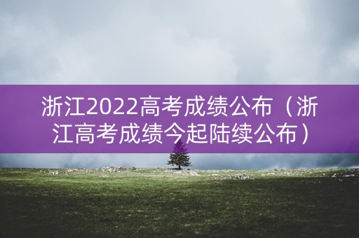 浙江2022高考成绩公布(浙江高考成绩今起陆续公布) 浙江2022高考成绩公布(浙江高考成绩今起陆续公布)