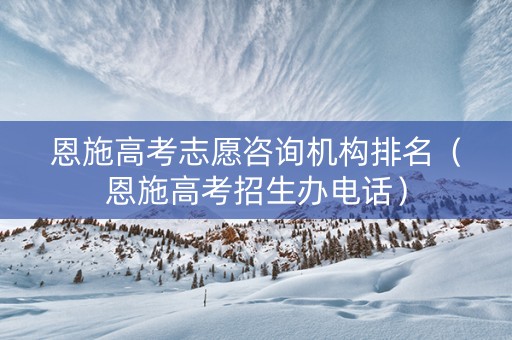 恩施高考志愿咨询机构排名(恩施高考招生办电话) 恩施高考志愿咨询机构排名(恩施高考招生办电话)