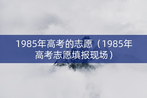 1985年高考的志愿(1985年高考志愿填报现场) 1985年高考的志愿(1985年高考志愿填报现场)