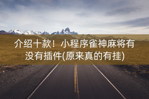 介绍十款！小程序雀神麻将有没有插件(原来真的有挂)