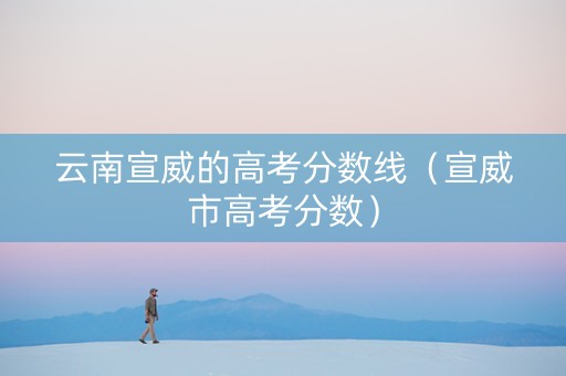 云南宣威的高考分数线（宣威市高考分数）