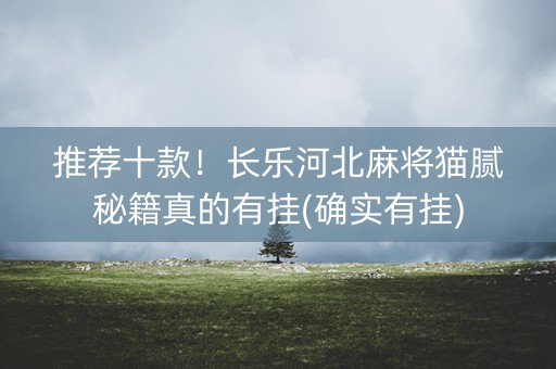 推荐十款！长乐河北麻将猫腻秘籍真的有挂(确实有挂)
