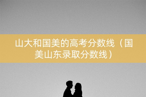 山大和国美的高考分数线（国美山东录取分数线）