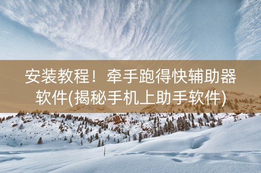 安装教程！牵手跑得快辅助器软件(揭秘手机上助手软件)