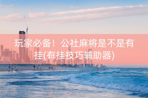 玩家必备！公社麻将是不是有挂(有挂技巧辅助器)