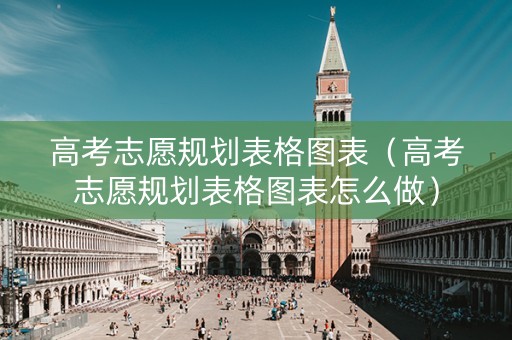 高考志愿规划表格图表（高考志愿规划表格图表怎么做）