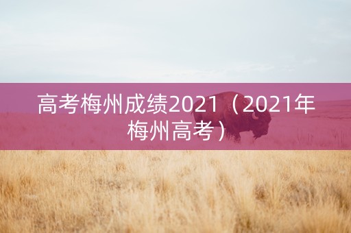 高考梅州成绩2021（2021年梅州高考）