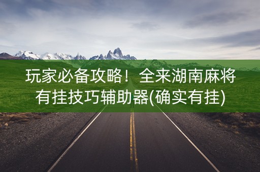 玩家必备攻略！全来湖南麻将有挂技巧辅助器(确实有挂)