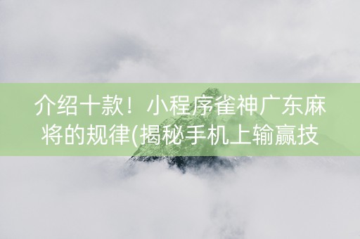 介绍十款！小程序雀神广东麻将的规律(揭秘手机上输赢技巧)