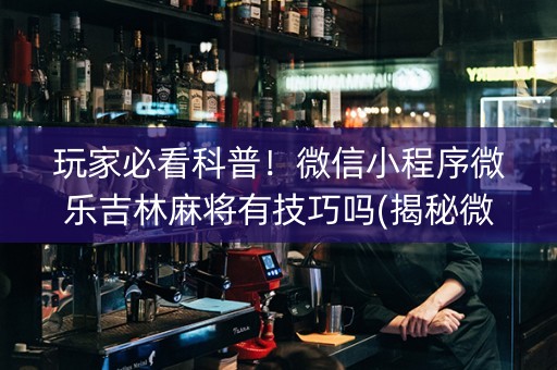 玩家必看科普！微信小程序微乐吉林麻将有技巧吗(揭秘微信里助手软件)