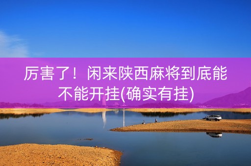 厉害了！闲来陕西麻将到底能不能开挂(确实有挂)