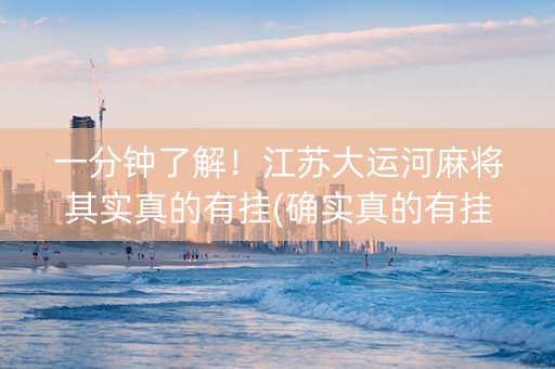 一分钟了解！江苏大运河麻将其实真的有挂(确实真的有挂)
