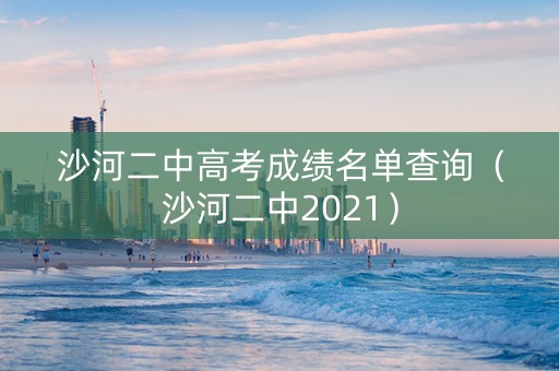 沙河二中高考成绩名单查询（沙河二中2021）
