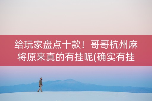 给玩家盘点十款！哥哥杭州麻将原来真的有挂呢(确实有挂)
