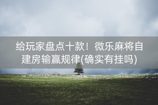给玩家盘点十款！微乐麻将自建房输赢规律(确实有挂吗)