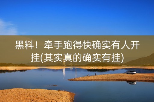 黑料！牵手跑得快确实有人开挂(其实真的确实有挂)