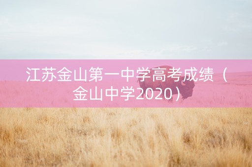 江苏金山第一中学高考成绩（金山中学2020）