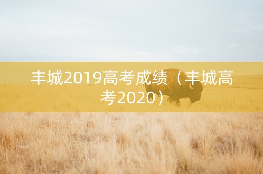 丰城2019高考成绩（丰城高考2020）